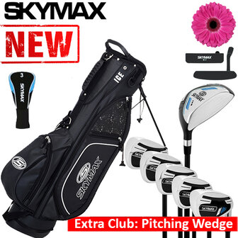 ZuidAmerika Th Federaal Skymax S1 XL Halve Golfset Dames Graphite met Standbag Zwart -  Golfdiscounter.nl