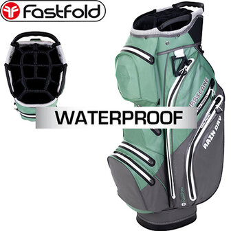 Fastfold Hurricane Waterproof Cartbag, grijs/groen/wit 