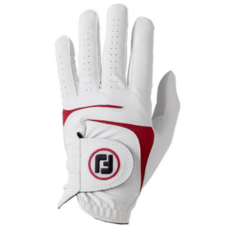 Footjoy Weathersof Golfhandschoen Wit/Rood