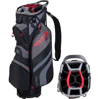 Skymax IX-5 Complete Golfset Heren Staal met Cartbag Zwart/Rood