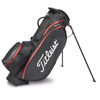 Titleist Players 5 Stadry Standbag Golftas, zwart/rood