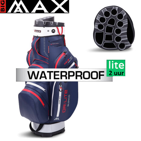 Big Max Dri Lite Silencio 2 Cartbag navy zilver rood kopen