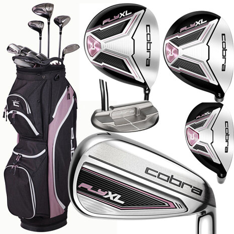 Cobra Fly-XL Complete Set Dames Graphite Cartbag