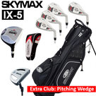 Skymax IX-5 XL Halve Golfset Heren Staal met Standbag Zwart
